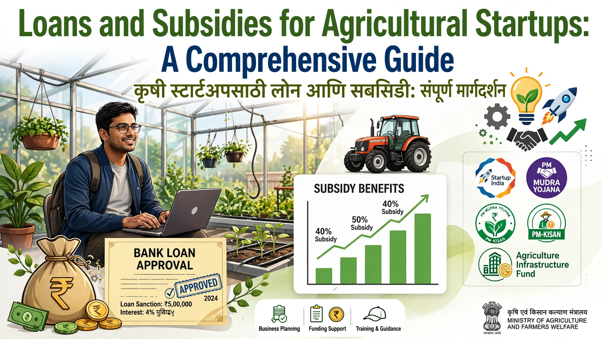 Loans and Subsidies for Agricultural Startups A Comprehensive Guide कृषी स्टार्टअपसाठी लोन आणि सबसिडी संपूर्ण मार्गदर्शन