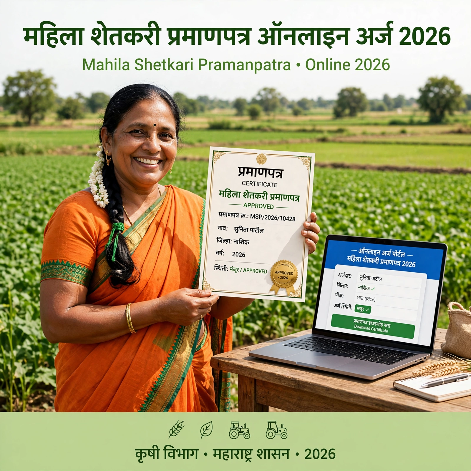 Woman Farmer Certificate Maharashtra